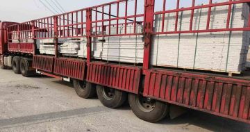 百色 白麻荔枝面外墙干挂，工厂装车日常