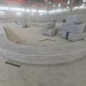 百色 芝麻白异形坐凳，自然面光面弧形加工