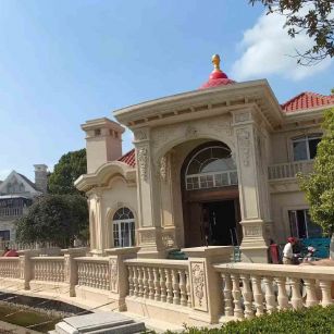 百色 黄金麻花岗岩欧式别墅