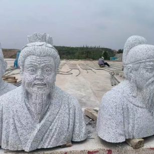 百色 白麻花岗岩石材人物立体雕刻