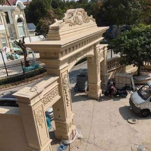 百色 黄金麻荔枝面花岗岩别墅门楼