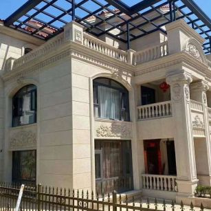 百色 黄金麻花岗岩荔枝面别墅外墙干挂