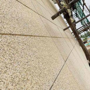 百色 黄金麻花岗岩荔枝面外墙干挂石材效果示例