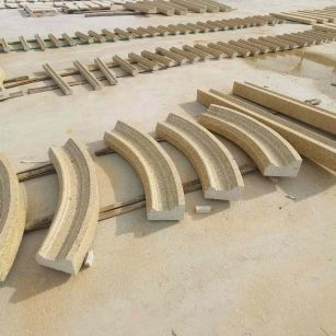 百色 黄金麻花岗岩别墅线条