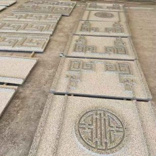 百色 白麻花岗岩外墙立面雕刻板