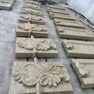 百色 黄金麻花岗岩别墅外墙雕刻板