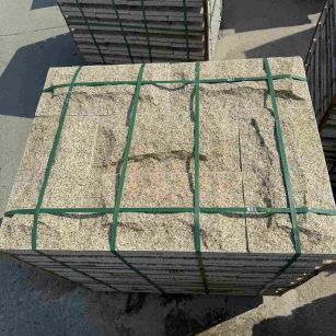 百色 黄金麻花岗岩石材自然面蘑菇石成品