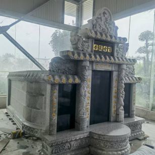 百色 芝麻白墓碑效果展示图