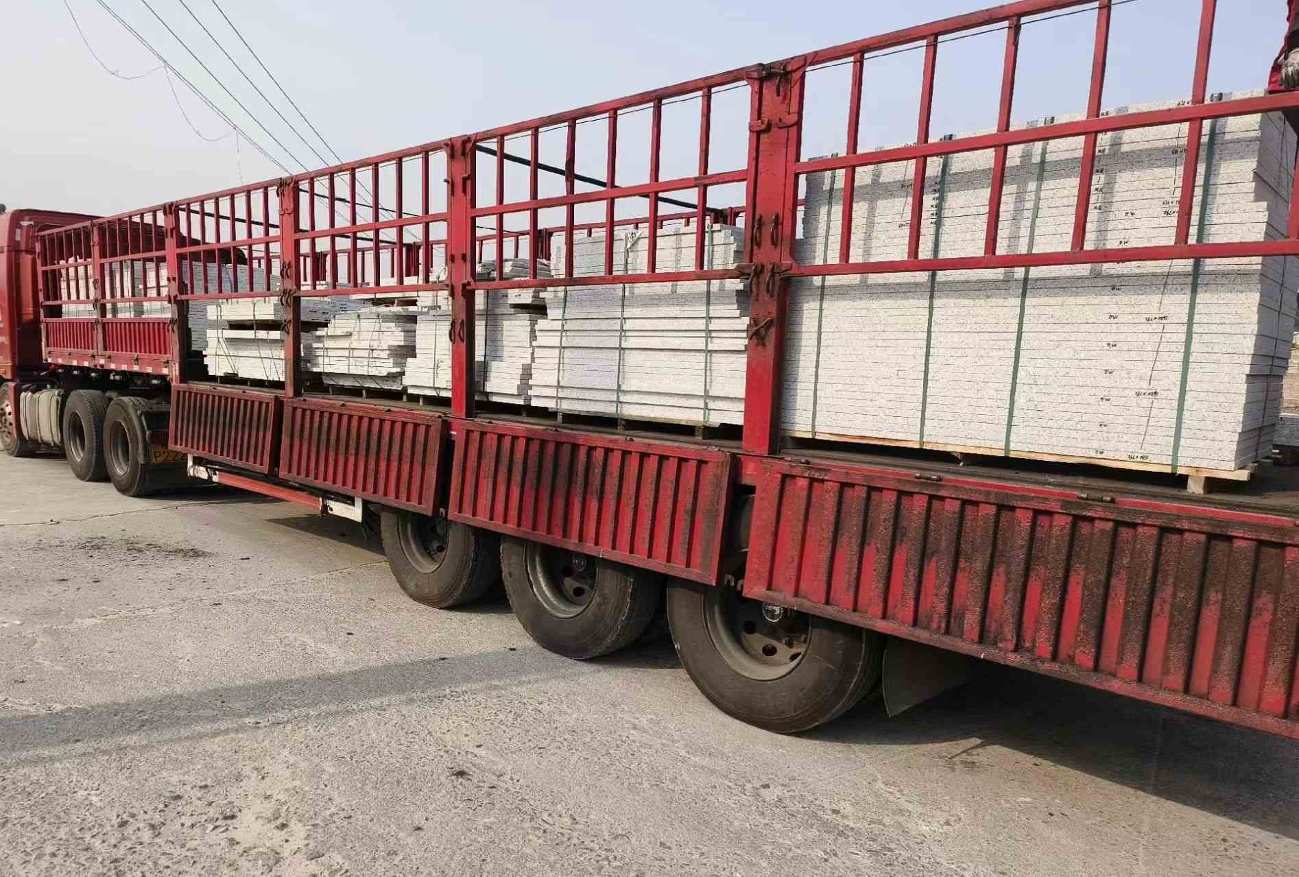 百色 白麻荔枝面外墙干挂，工厂装车日常