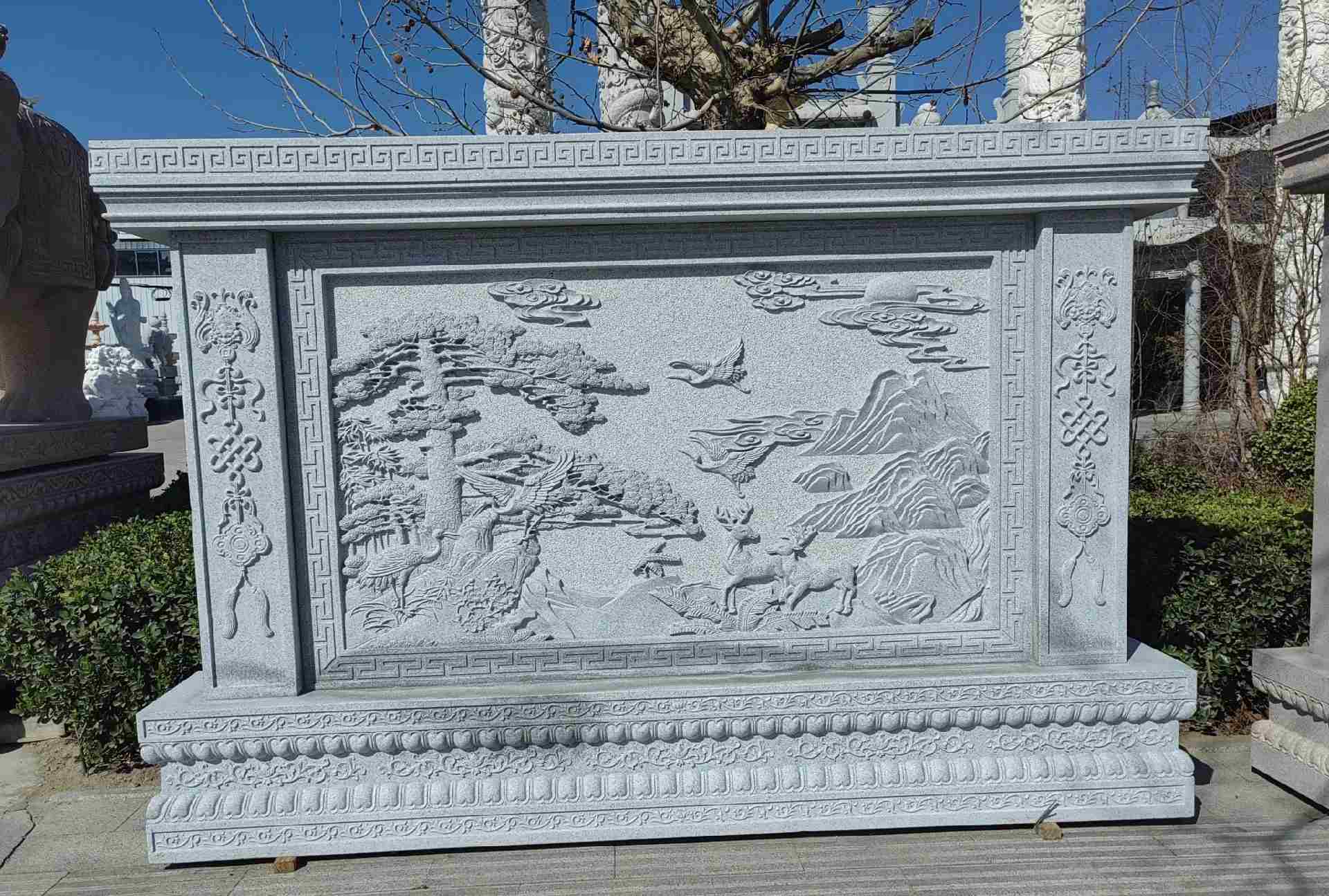 百色 芝麻白大型照壁，屏风，影壁