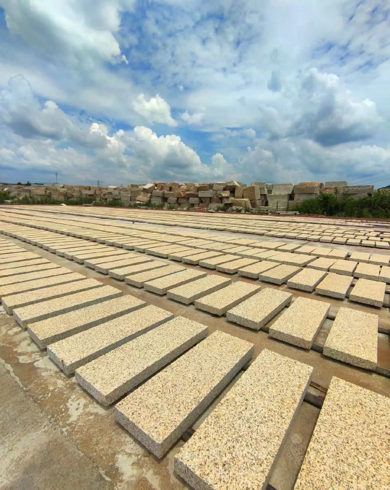 百色 黄金麻花岗岩荔枝面地铺石防护中