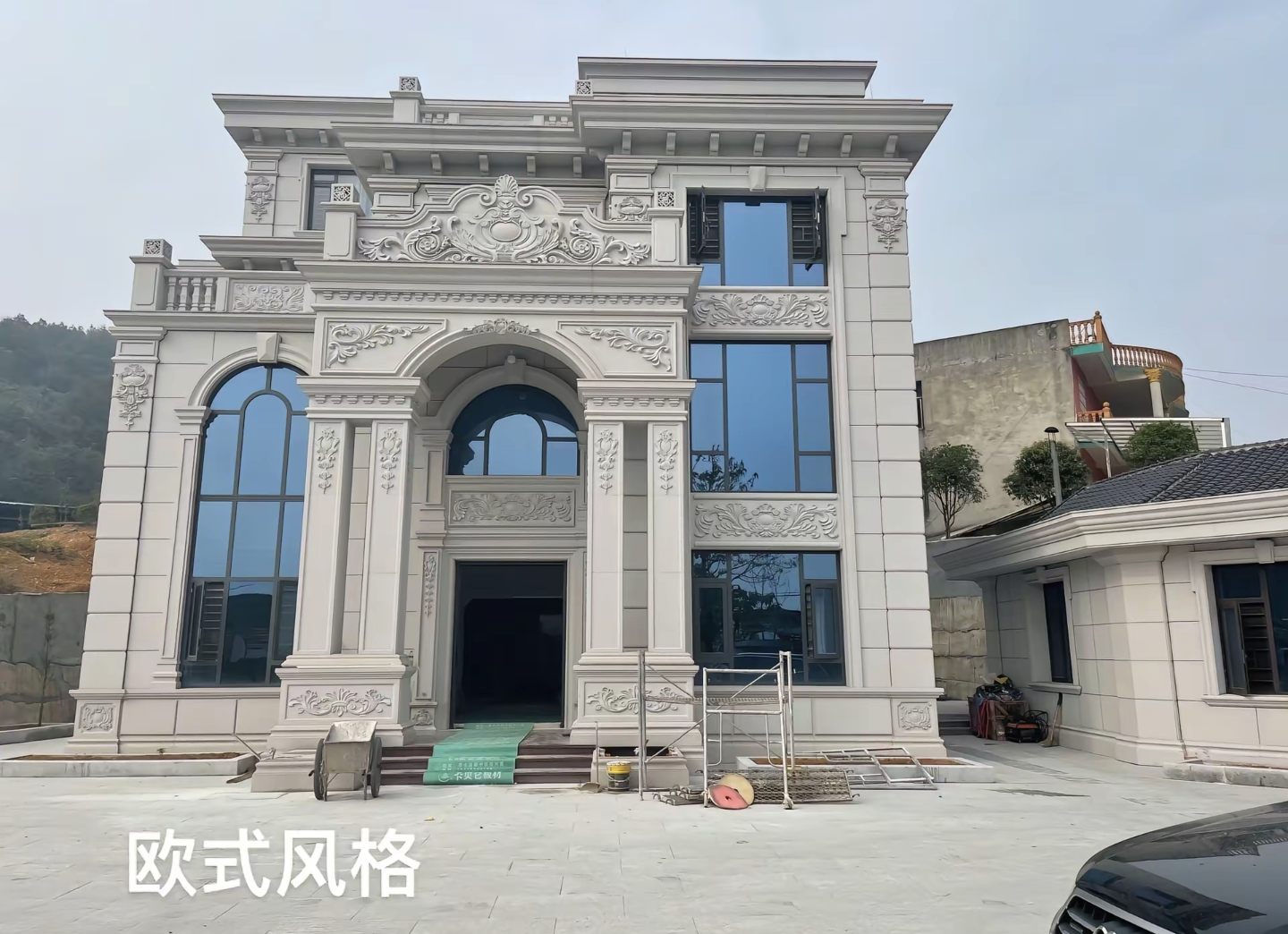 百色 白麻花岗岩别墅外墙干挂