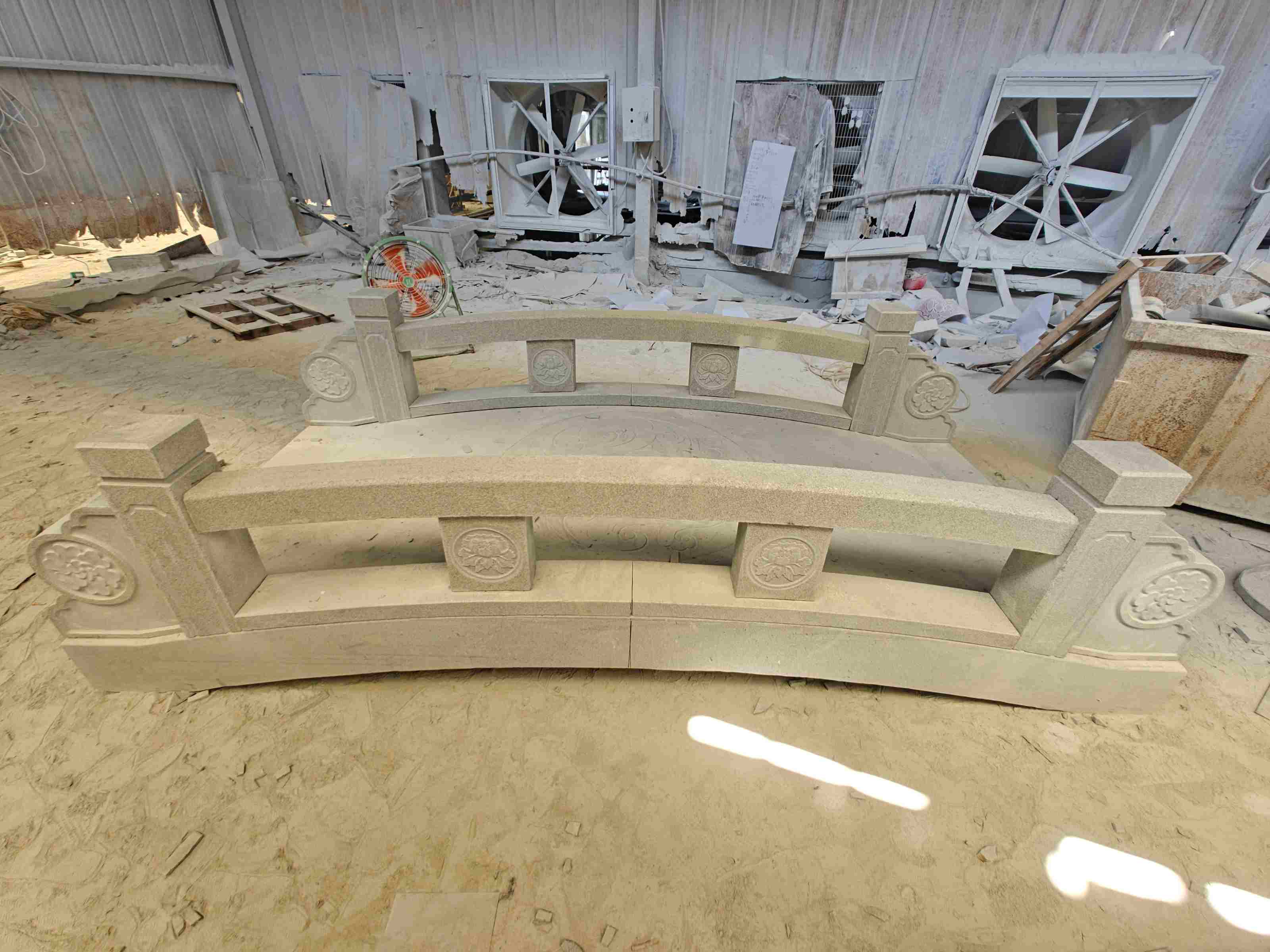 百色 芝麻灰花岗岩异形加工-拱桥，石桥