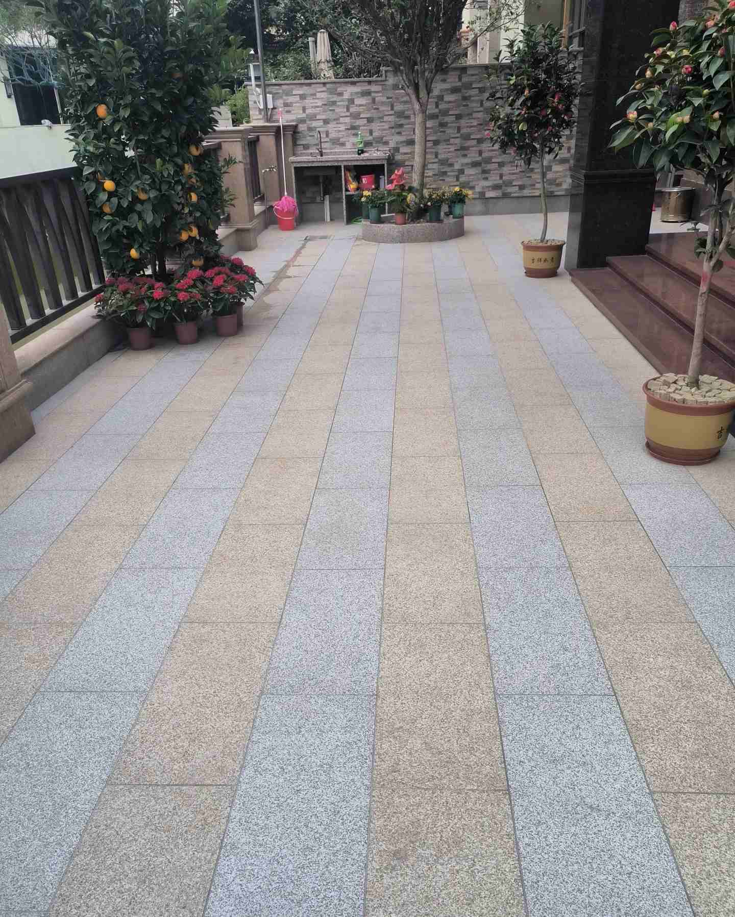 百色 黄金麻白麻荔枝面庭院铺装展示