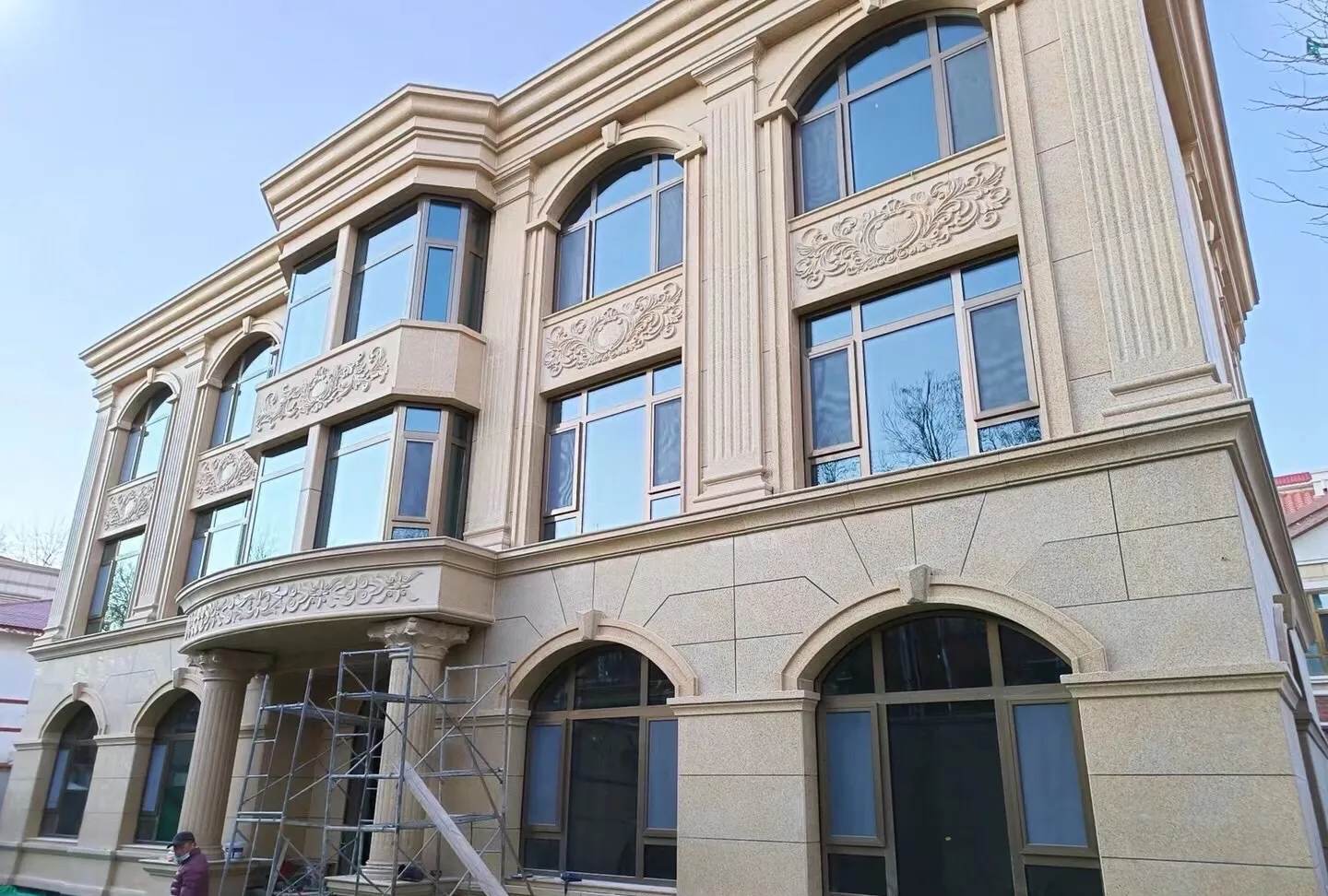 百色 黄金麻花岗岩别墅外墙干挂